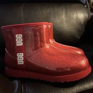 New Red UGG rainboots